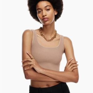 Babaton
Sculpt Knit Squareneck Cropped Tank
